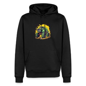 Monster Truck realmonster - Männer Premium Bio Hoodie - Schwarz - Vorne - Nico (187cm)