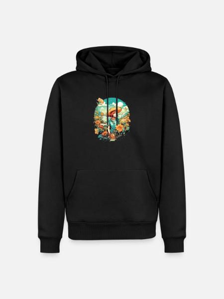 Marie im Urlaub - Männer Premium Bio Hoodie - Schwarz