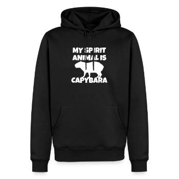 Capybara is my spirit animal : Ok I Pull Up Meme - Men’s Premium Organic Hoodie - black - Front - Nico (187cm)