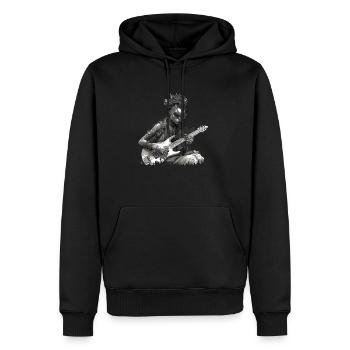 Gitarristin | Gitarrist | Cyberpunk | Musikerin - Männer Premium Bio Hoodie - Schwarz - Vorne - Nico (187cm)