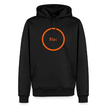 Rot - Männer Premium Bio Hoodie - Schwarz - Vorne - Nico (187cm)