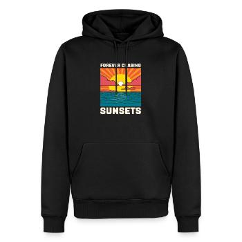 Forever Chasing Sunsets - Sweat à capuche Premium bio Homme - noir - Devant - Nico (187cm)