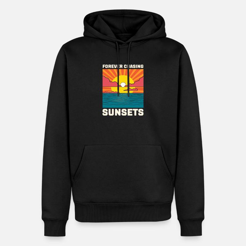 Forever Chasing Sunsets - Sweat à capuche Premium bio Homme - noir