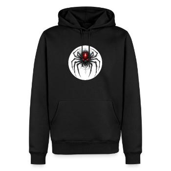 Spider - Männer Premium Bio Hoodie - Schwarz - Vorne - Nico (187cm)