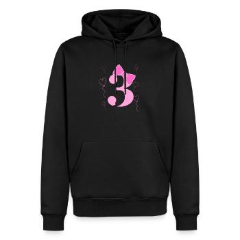 3e anniversaire fille - Sweat à capuche Premium bio Homme - noir - Devant - Nico (187cm)