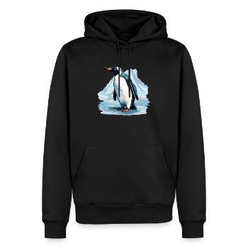 La vie des pingouins n’est pas pour les âmes sensibles - Sweat à capuche Premium bio Homme - noir - Devant - Nico (187cm)