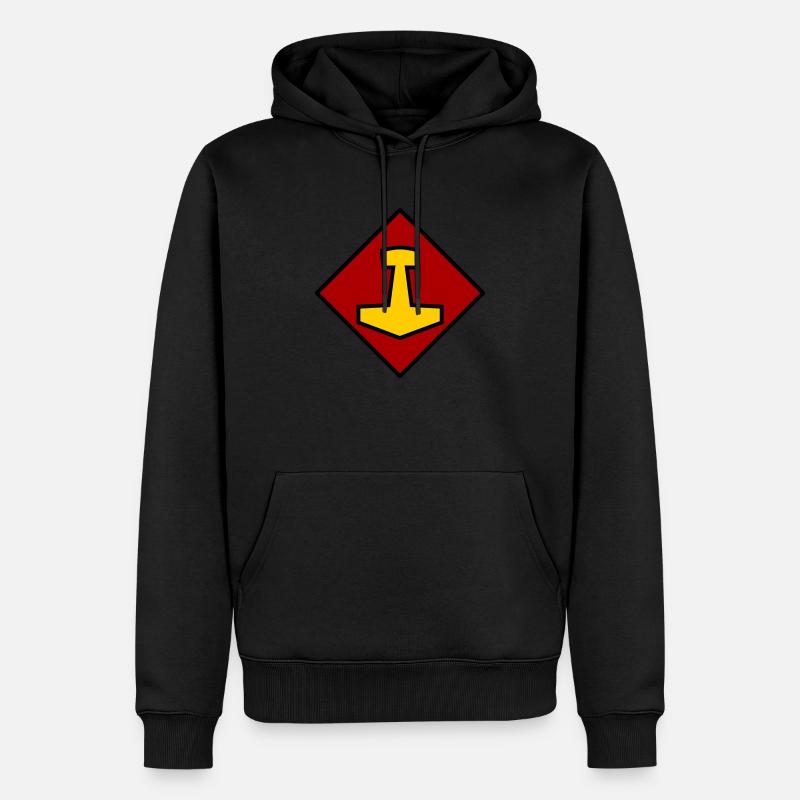 Mjölnir - Sweat à capuche Premium bio Homme - noir