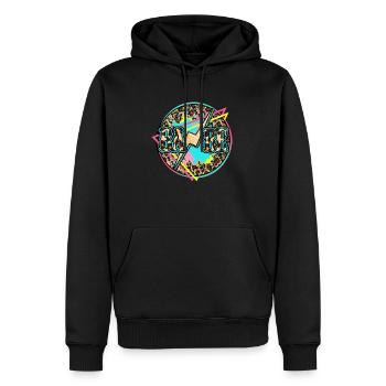 BABE 1A - Men’s Premium Organic Hoodie - black - Front - Nico (187cm)