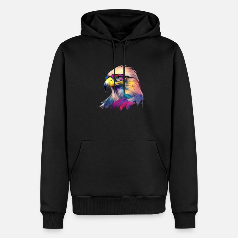 Adler Test - Männer Premium Bio Hoodie - Schwarz