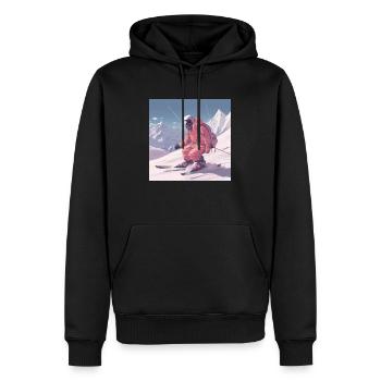 Discover the Enchanting Alpine Beauty - Männer Premium Bio Hoodie - Schwarz - Vorne - Nico (187cm)