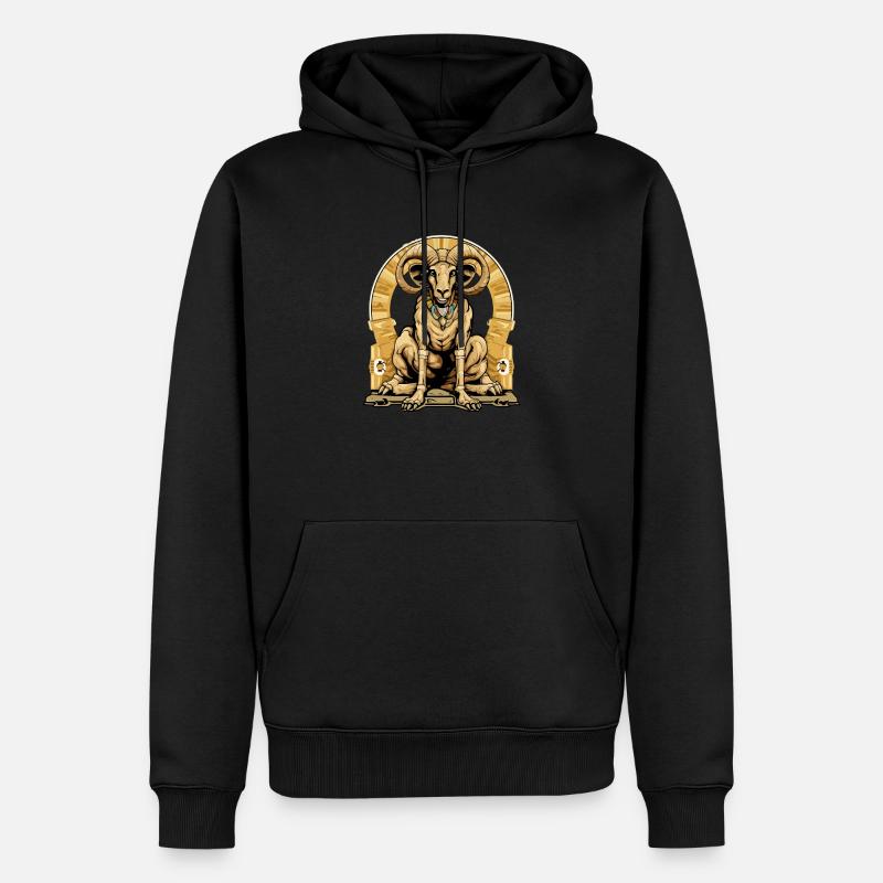 Rok le bélier Egyptien - Sweat à capuche Premium bio Homme - noir