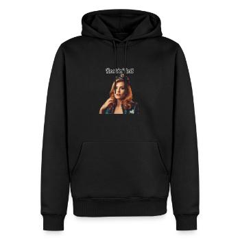 Pinup - Männer Premium Bio Hoodie - Schwarz - Vorne - Nico (187cm)