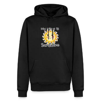 Paroles - Sweat à capuche Premium bio Homme - noir - Devant - Nico (187cm)