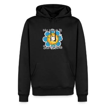 Paroles - Sweat à capuche Premium bio Homme - noir - Devant - Nico (187cm)