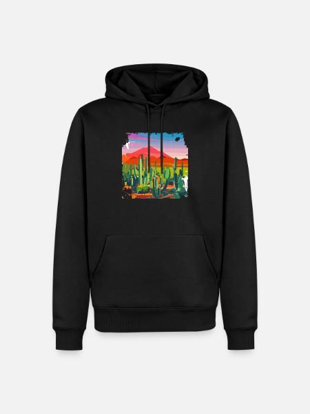 wüste🌵 - Männer Premium Bio Hoodie - Schwarz