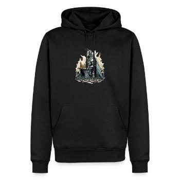 The Player Rider - Men’s Premium Organic Hoodie - black - Front - Nico (187cm)