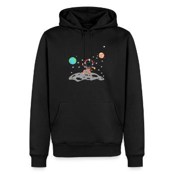 Astronaut Red White - Men’s Premium Organic Hoodie - black - Front - Nico (187cm)