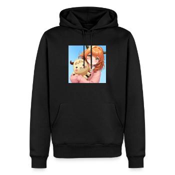 Schottisches Anime-Mädchen - Männer Premium Bio Hoodie - Schwarz - Vorne - Nico (187cm)