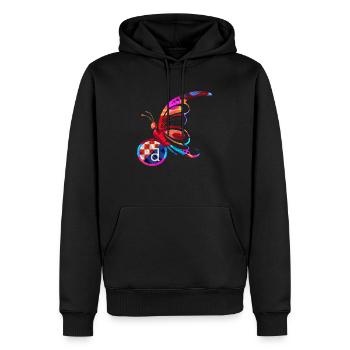 Papillon Nature Drapeau coloré Arc-en-ciel Croatie HRV - Sweat à capuche Premium bio Homme - noir - Devant - Nico (187cm)