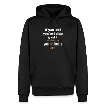 Wenn Sie das Gefühl haben, dass Sie unter Gaslicht gestellt werden, stehen die Chancen gut... - Männer Premium Bio Hoodie - Schwarz - Vorne - Nico (187cm)