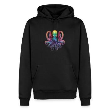 Out Of The Blue Cthulhu Thoughtful Octopus design - Men’s Premium Organic Hoodie - black - Front - Nico (187cm)