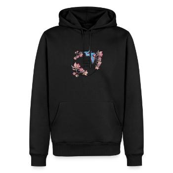 Magnolia - Sweat à capuche Premium bio Homme - noir - Devant - Nico (187cm)