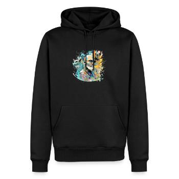 Jack the Animal Master - Men’s Premium Organic Hoodie - black - Front - Nico (187cm)