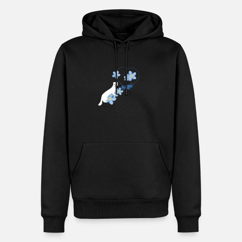 Belette blanche - Sweat à capuche Premium bio Homme - noir