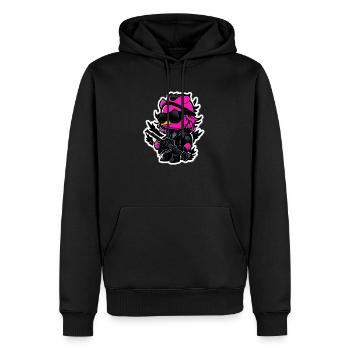 Canard de roche - Sweat à capuche Premium bio Homme - noir - Devant - Nico (187cm)
