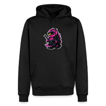 Canard de roche - Sweat à capuche Premium bio Homme - noir - Devant - Nico (187cm)