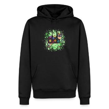Kuh - Männer Premium Bio Hoodie - Schwarz - Vorne - Nico (187cm)