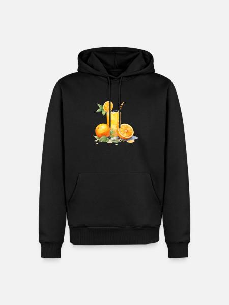 the fresh orange juice - Men’s Premium Organic Hoodie - black