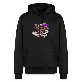 Tiki Maske spielt Gitarre - Männer Premium Bio Hoodie - Schwarz - Vorne - Nico (187cm)