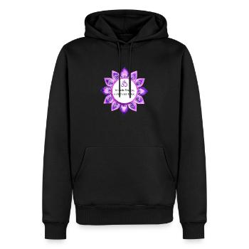 Je partage de l’énergie, pas mes cookies. - Sweat à capuche Premium bio Homme - noir - Devant - Nico (187cm)