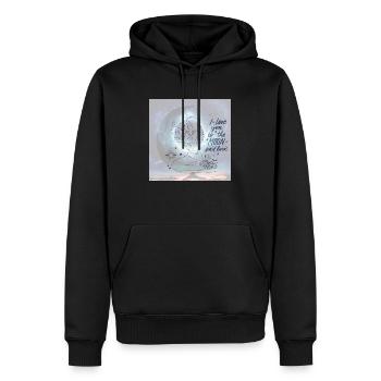 I Love You To The Moon And Back Gifts - Men’s Premium Organic Hoodie - black - Front - Nico (187cm)