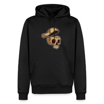 [WPT320] Skull Cap - Männer Premium Bio Hoodie - Schwarz - Vorne - Nico (187cm)