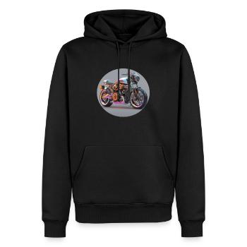 V Twin art - Men’s Premium Organic Hoodie - black - Front - Nico (187cm)