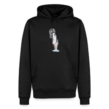 fille horreur - Sweat à capuche Premium bio Homme - noir - Devant - Nico (187cm)