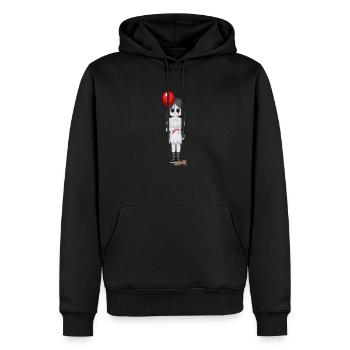 fille horreur 5 - Sweat à capuche Premium bio Homme - noir - Devant - Nico (187cm)