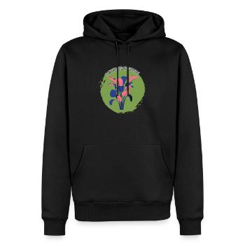 Flowers Blumen Liebe Naturverbunden - Männer Premium Bio Hoodie - Schwarz - Vorne - Nico (187cm)