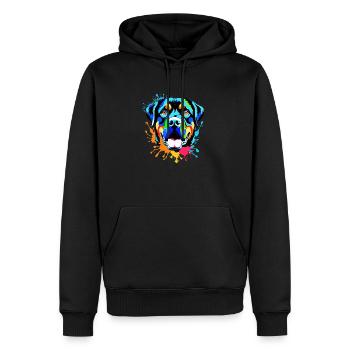 Rottweiler - Sweat à capuche Premium bio Homme - noir - Devant - Nico (187cm)