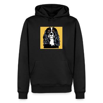 Cavalier King Charles Spaniel Doodle - Sweat à capuche Premium bio Homme - noir - Devant - Nico (187cm)