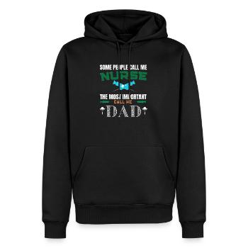 Some people call me nurse the most important... - Men’s Premium Organic Hoodie - black - Front - Nico (187cm)