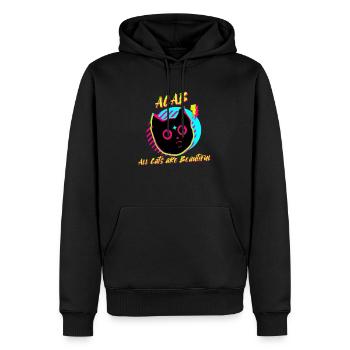 All Cats are Beautiful - Männer Premium Bio Hoodie - Schwarz - Vorne - Nico (187cm)