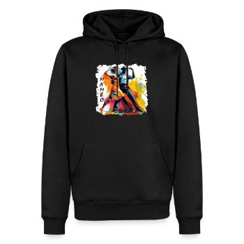 Durch tanzen Soziale Kontakte pflegen - Männer Premium Bio Hoodie - Schwarz - Vorne - Nico (187cm)