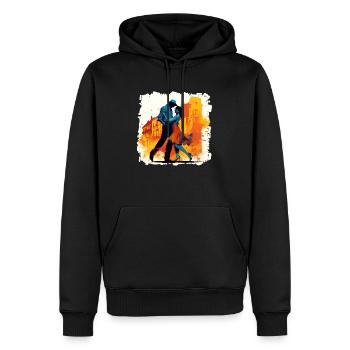 Tanzen hat viele Vorteile - Männer Premium Bio Hoodie - Schwarz - Vorne - Nico (187cm)