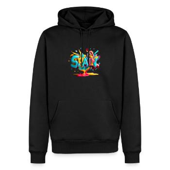 Spain-Style - Männer Premium Bio Hoodie - Schwarz - Vorne - Nico (187cm)