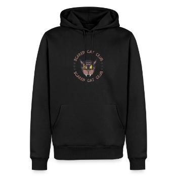 Scared Cat - Men’s Premium Organic Hoodie - black - Front - Nico (187cm)