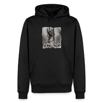 Living Dead / Zombie / Untot / Monster / Gruselig - Männer Premium Bio Hoodie - Schwarz - Vorne - Nico (187cm)
