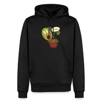 THIRST - Men’s Premium Organic Hoodie - black - Front - Nico (187cm)